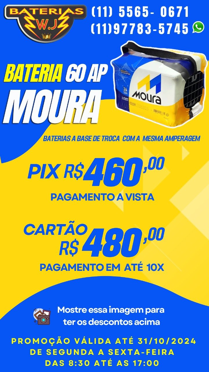 Bateria Moura 60 ap