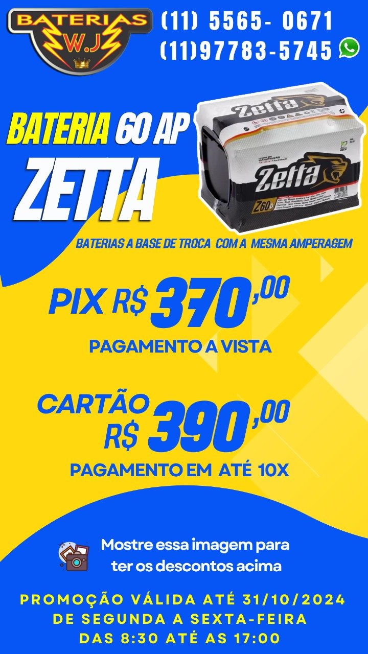 Bateria Zetta 60 ap